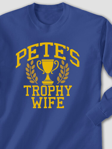 Trophy Wife Royal Blue Adult Long Sleeve