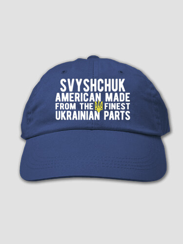 Ukrainian Parts Royal Blue Embroidered Hat
