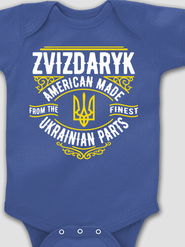 Ukrainian Parts Royal Blue Baby Bodysuit
