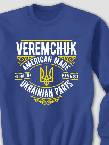Ukrainian Parts Royal Blue Adult Sweatshirt
