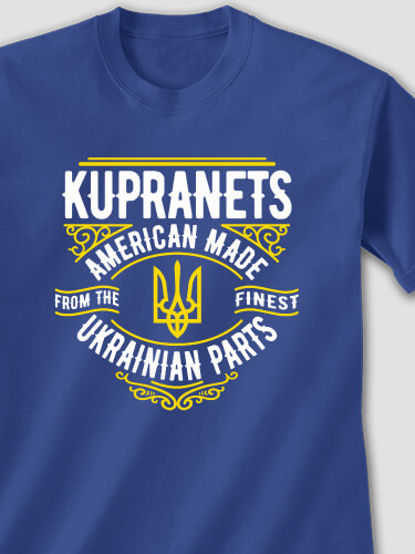 Ukrainian Parts Royal Blue Adult T-Shirt