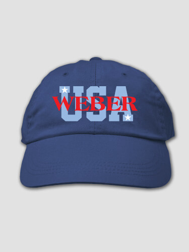 USA Royal Blue Embroidered Hat