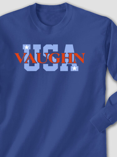 USA Royal Blue Adult Long Sleeve