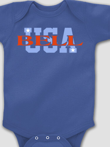 USA Royal Blue Baby Bodysuit