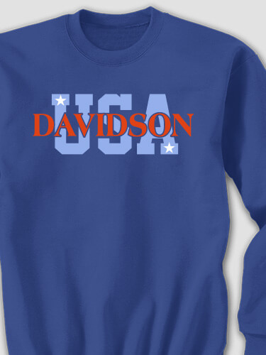 USA Royal Blue Adult Sweatshirt