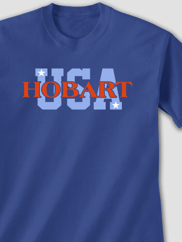 USA Royal Blue Adult T-Shirt