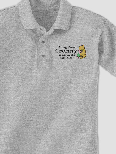 A Hug Sports Grey Embroidered Polo Shirt