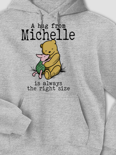 A Hug Sports Grey Adult Hooded Sweatshirt