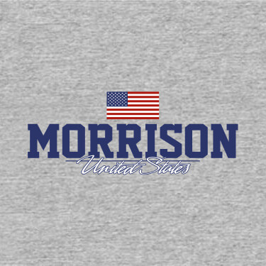 Sports Grey American Flag Personalized default 