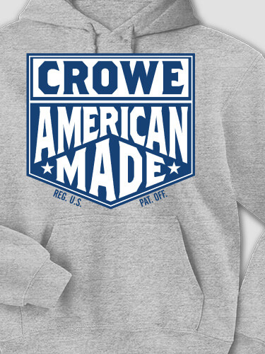 American Made Sports Grey Adult Hooded Sweatshirt