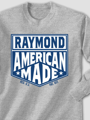 American Made Sports Grey Adult Long Sleeve