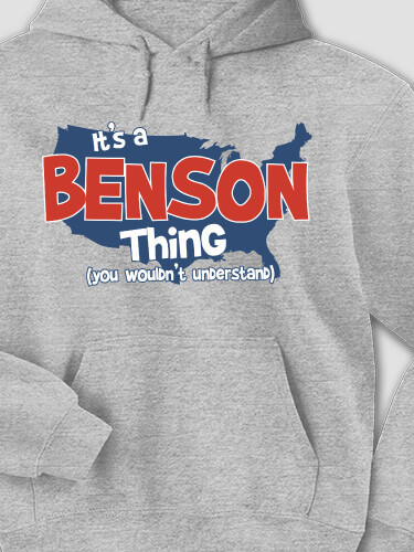 American Thing Sports Grey Adult Hooded Sweatshirt