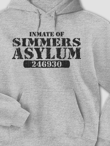 Asylum Sports Grey Adult Hooded Sweatshirt
