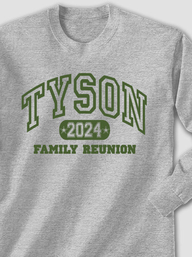 Athletic Family Reunion Sports Grey Adult Long Sleeve