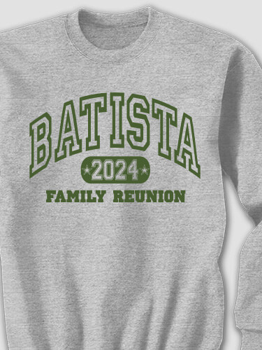 Athletic Family Reunion Sports Grey Adult Sweatshirt