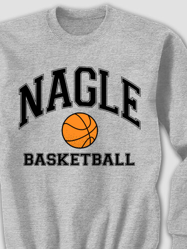 Basketball Sports Grey Adult Sweatshirt