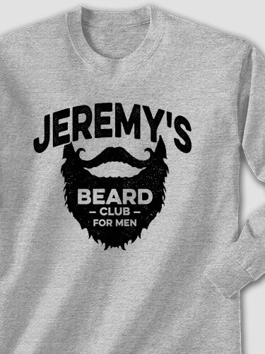 Beard Club Sports Grey Adult Long Sleeve