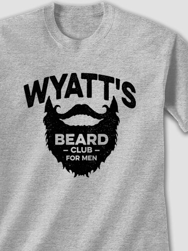 Beard Club Sports Grey Adult T-Shirt