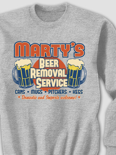 Beer Removal Sports Grey Adult Sweatshirt