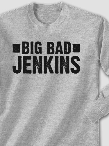 Big Bad Sports Grey Adult Long Sleeve