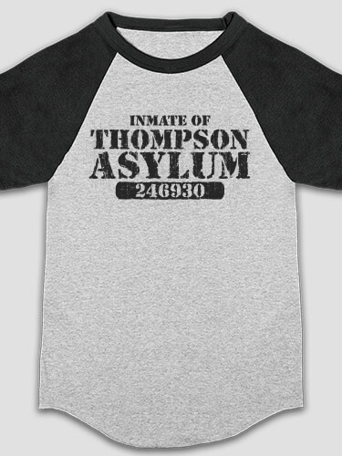 Asylum Sports Grey/Black Kid's Raglan T-Shirt
