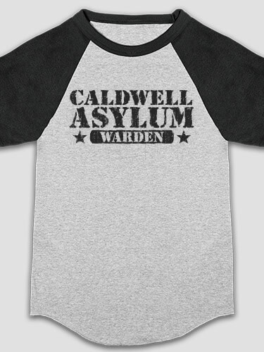 Asylum Warden Sports Grey/Black Kid's Raglan T-Shirt