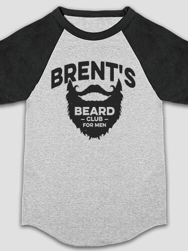 Beard Club Sports Grey/Black Kid's Raglan T-Shirt
