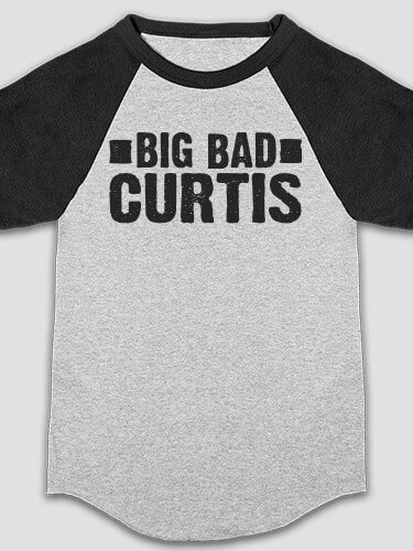 Big Bad Sports Grey/Black Kid's Raglan T-Shirt