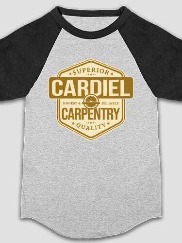 Carpentry Sports Grey/Black Kid's Raglan T-Shirt