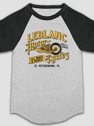 Classic Motorcycles Sports Grey/Black Kid's Raglan T-Shirt