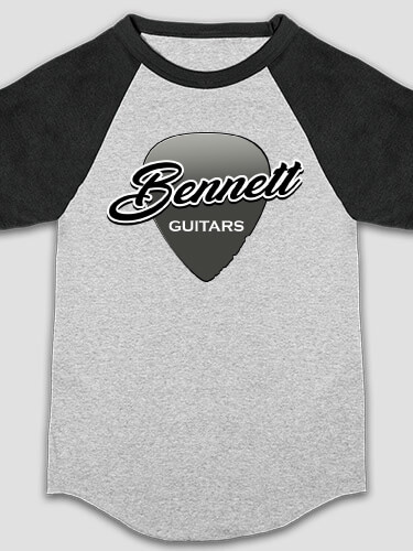Guitars Sports Grey/Black Kid's Raglan T-Shirt