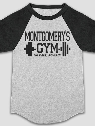 Gym Sports Grey/Black Kid's Raglan T-Shirt