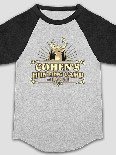 Hunting Camp Sports Grey/Black Kid's Raglan T-Shirt