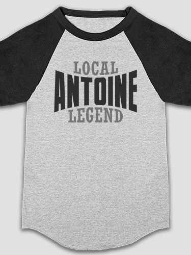 Local Legend Sports Grey/Black Kid's Raglan T-Shirt