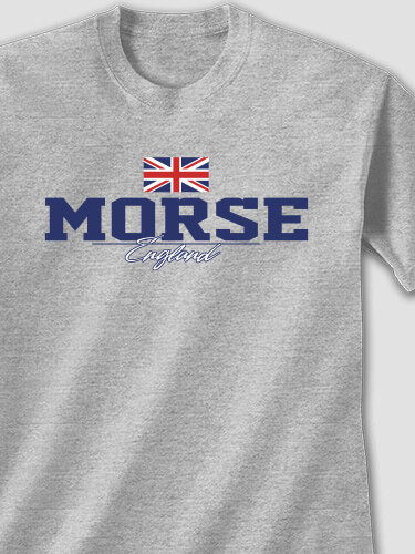 British Flag Sports Grey Adult T-Shirt
