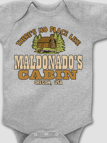 Cabin Sports Grey Baby Bodysuit