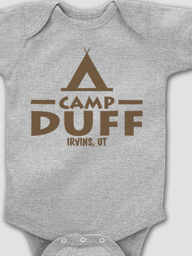 Camp Sports Grey Baby Bodysuit