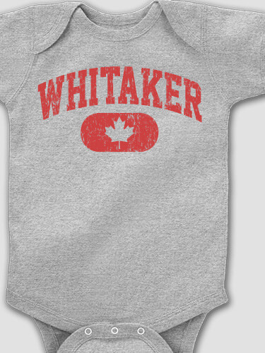 Canadian Varsity Sports Grey Baby Bodysuit