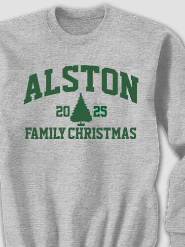 Christmas Varsity Sports Grey Adult Sweatshirt