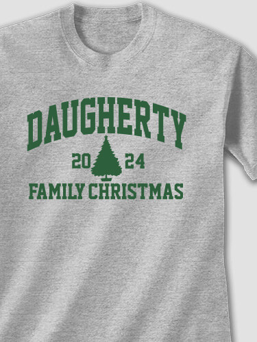 Christmas Varsity Sports Grey Adult T-Shirt