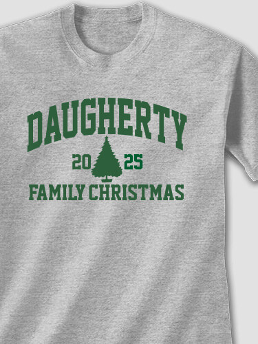 Christmas Varsity Sports Grey Adult T-Shirt