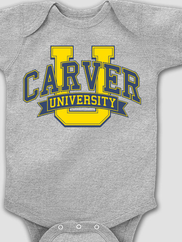 Classic University Sports Grey Baby Bodysuit