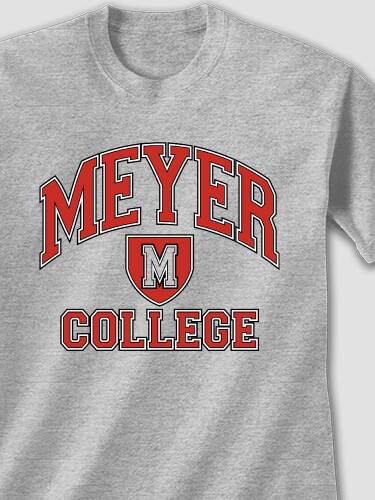 College Sports Grey Adult T-Shirt