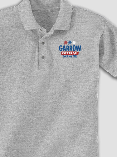 Cottage Sports Grey Embroidered Polo Shirt