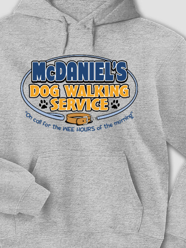 Dog Walking Service Sports Grey Adult Hooded Sweatshirt