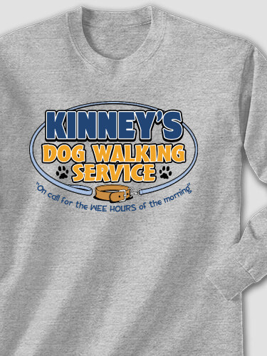 Dog Walking Service Sports Grey Adult Long Sleeve