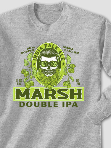 Double IPA Sports Grey Adult Long Sleeve