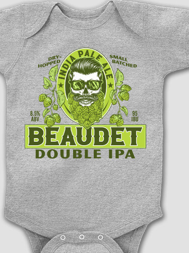 Double IPA Sports Grey Baby Bodysuit