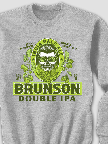 Double IPA Sports Grey Adult Sweatshirt