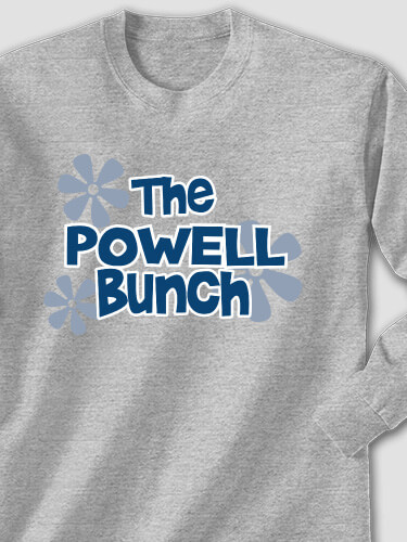 Family Bunch Sports Grey Adult Long Sleeve